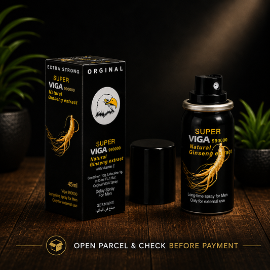 Super Viga 990000 Delay Spray for Men with Natural Ginseng Extract, 45ml Bottle