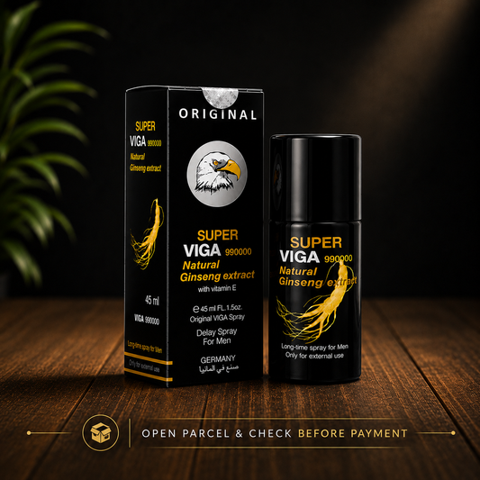 Super Viga 990000 Delay Spray for Men with Natural Ginseng Extract, 45ml Bottle